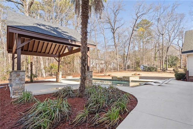 view of patio / terrace with a gazebo