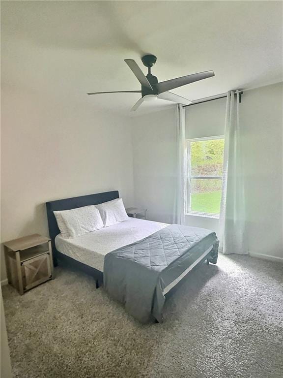 283 Wells Cir, Canton, GA 30114 - bedroom featuring a ceiling fan, carpet floors, and baseboards