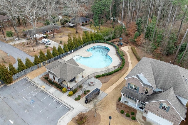 birds eye view of property