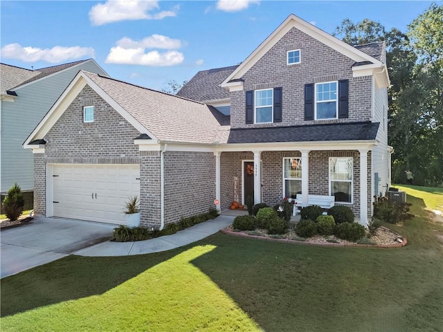 front of property featuring a front yard and a porch