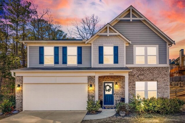 view of front of house featuring a garage