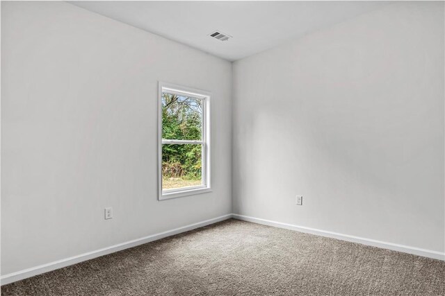 view of carpeted spare room