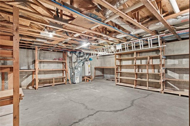 6165 Picketts Rdg NW, Acworth, GA 30101 - unfinished below grade area featuring gas water heater and heating unit