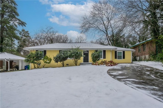 view of ranch-style house