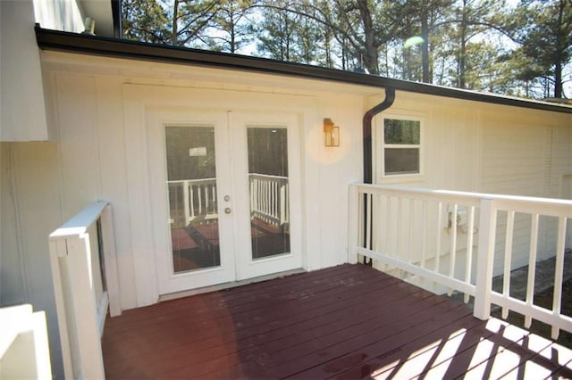 deck with french doors