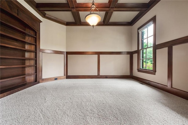 771 Tate Overlook, Marietta, GA 30064 - carpeted spare room featuring coffered ceiling and beam ceiling