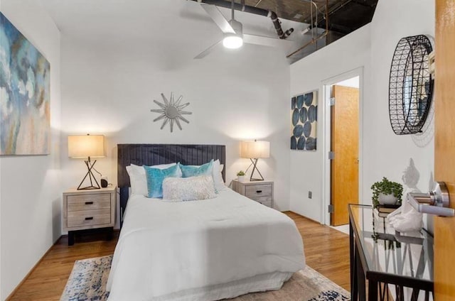 bedroom featuring wood finished floors