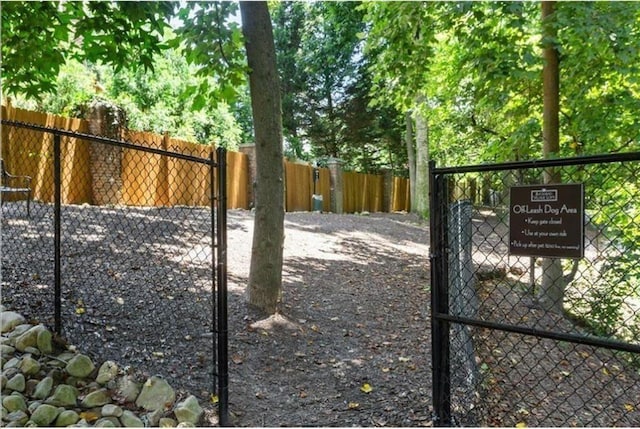 view of yard with a gate and fence