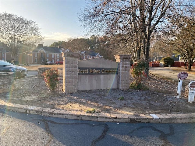 view of community sign