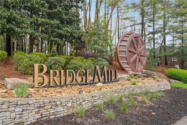 view of community sign