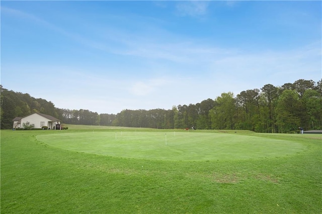 view of home's community with a yard
