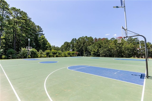 view of basketball court with community basketball court