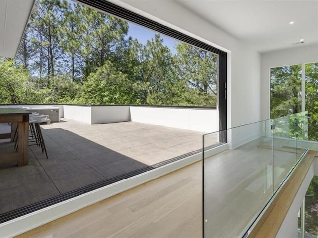 interior space featuring wood-type flooring