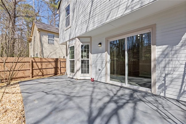 view of patio / terrace with fence