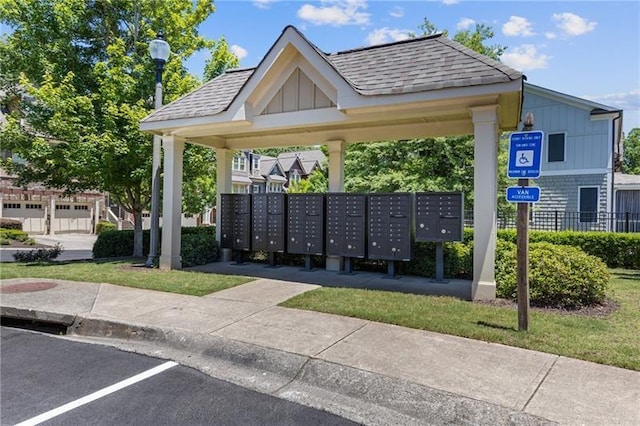 view of property's community with mail boxes