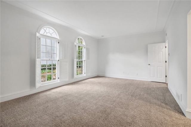 view of carpeted spare room