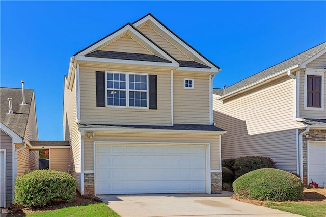 view of front of home featuring a garage