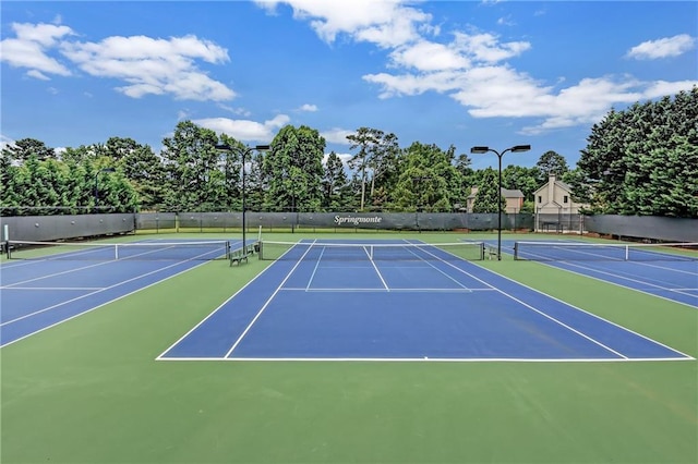 view of sport court with fence and community basketball court