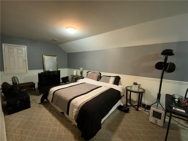 1162 Mason Lee, Loganville, GA 30052 - bedroom featuring vaulted ceiling, visible vents, and light carpet