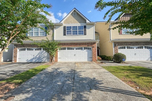 view of property featuring a garage