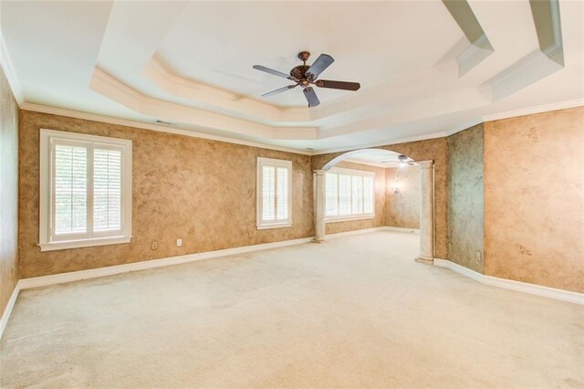 245 Ashley Forest Dr, Fayetteville, GA 30214 - unfurnished living room with a ceiling fan, ornamental molding, wood finished floors, baseboards, and a fireplace with raised hearth