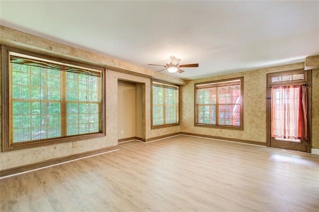 245 Ashley Forest Dr, Fayetteville, GA 30214 - unfurnished room with wood finished floors, ceiling fan, and baseboards