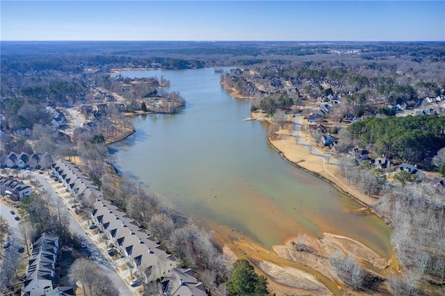 93 Portico Pl, Newnan, GA 30265 - aerial view of property's location with a large body of water and a heavily wooded area