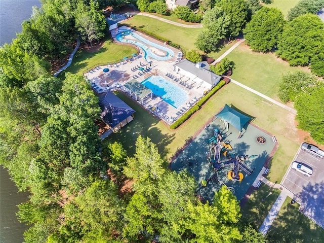 93 Portico Pl, Newnan, GA 30265 - drone / aerial view of a pool area