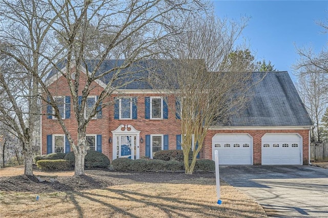 colonial house with a garage