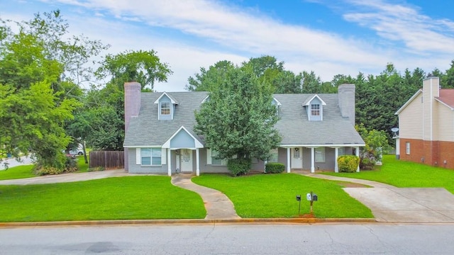 2124 Hickory Bnd SE, Conyers, GA 30013 - new england style home with driveway, a chimney, and a porch