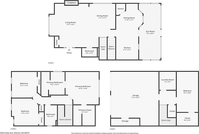 3232 Cates Ave NE, Brookhaven, GA 30319 - floor plan / room layout