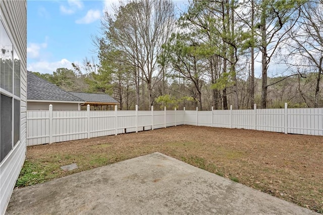 view of yard featuring a patio