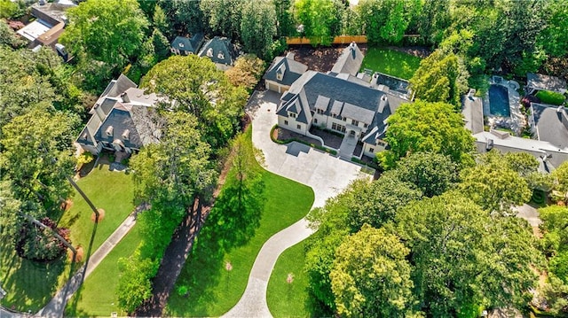 drone / aerial view with a residential view