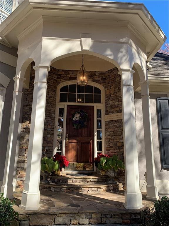 view of doorway to property