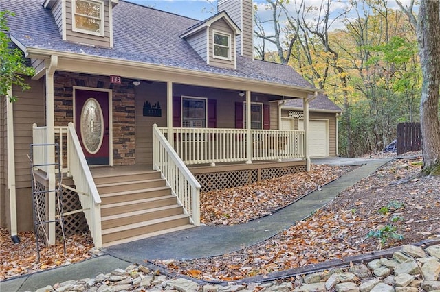 view of front facade with covered porch