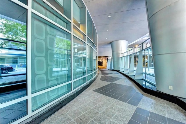 hallway with plenty of natural light