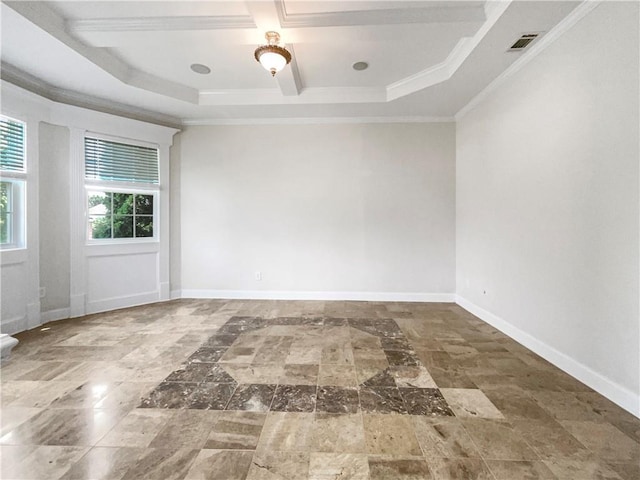 spare room with ornamental molding