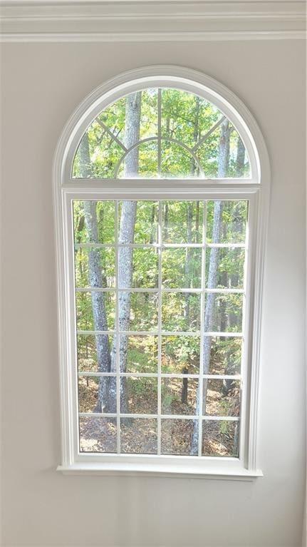 interior details with crown molding