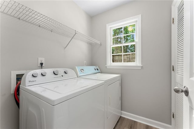4816 Morning Chase NW, Acworth, GA 30102 - washroom featuring washer and clothes dryer and wood finished floors
