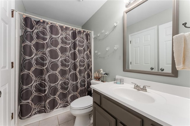 4816 Morning Chase NW, Acworth, GA 30102 - bathroom with vanity, tile patterned flooring, and a shower with shower curtain