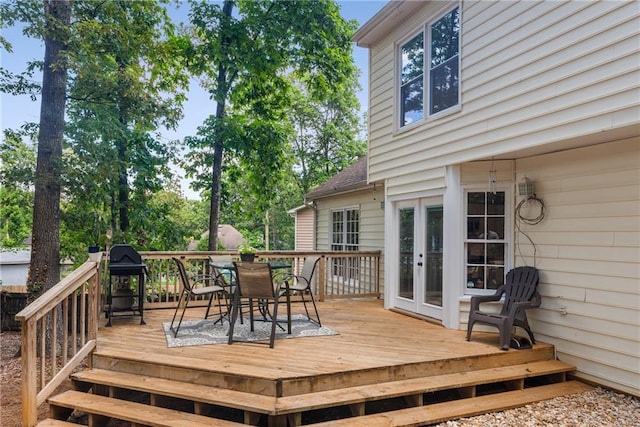 4816 Morning Chase NW, Acworth, GA 30102 - wooden deck with outdoor dining space and area for grilling