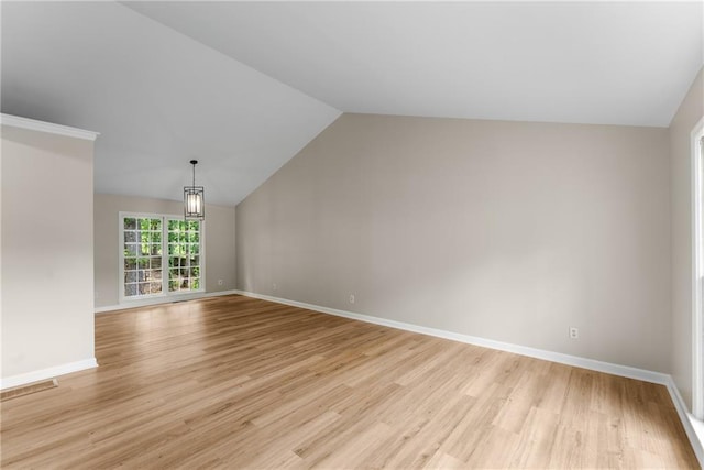 4816 Morning Chase NW, Acworth, GA 30102 - unfurnished room featuring vaulted ceiling and light wood-type flooring