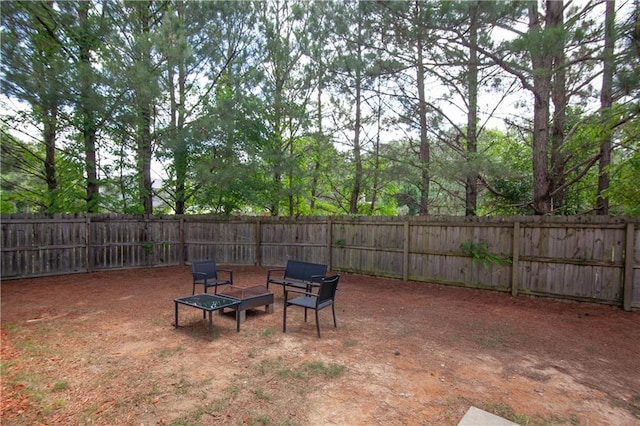 view of fenced backyard