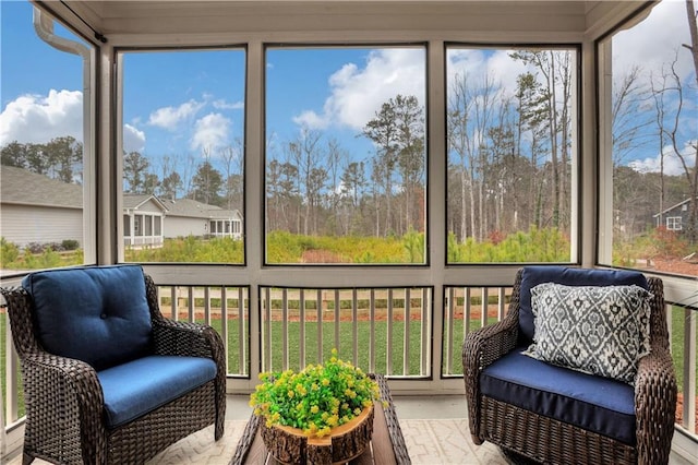 view of sunroom / solarium