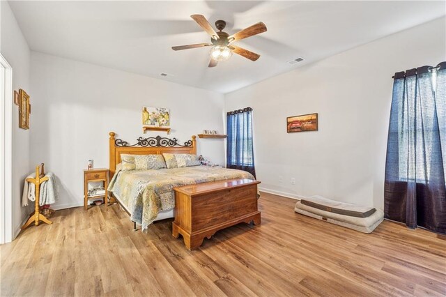101 Marion Dr, Cartersville, GA 30120 - bedroom featuring light wood-type flooring and ceiling fan