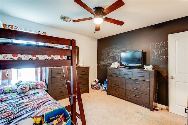 1574 Leonard St, Hampton, GA 30228 - bedroom featuring light carpet and ceiling fan