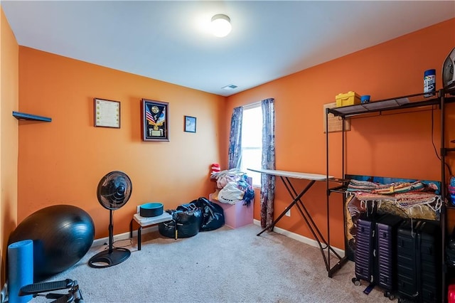 1574 Leonard St, Hampton, GA 30228 - workout area with carpet flooring and baseboards