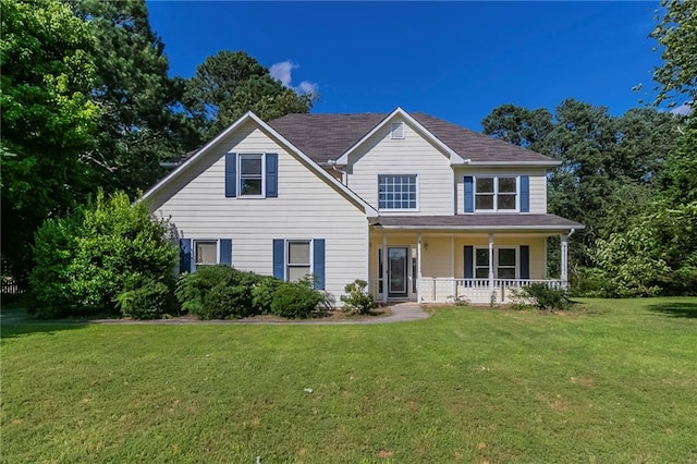 1615 Burnt Oak Way, Dacula, GA 30019 - traditional-style house with covered porch and a front yard