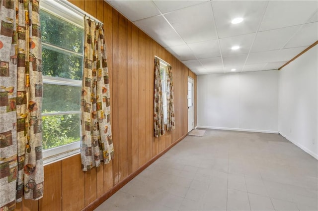 128 Mountain View Dr, Gainesville, GA 30501 - empty room with wooden walls, recessed lighting, and baseboards