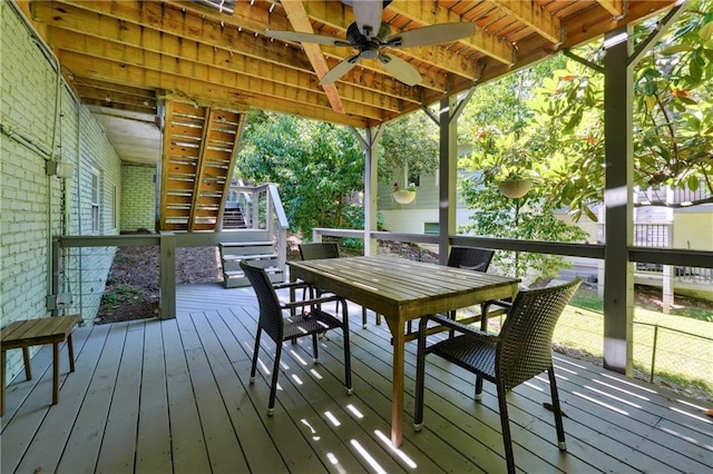 1192 Eastridge Rd SW, Atlanta, GA 30311 - wooden terrace featuring ceiling fan